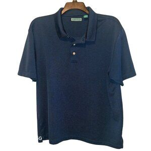 Cubavera Mens Navy Blue Short-Sleeve Polo Shirt XXL Casual/Workwear Cotton Blend